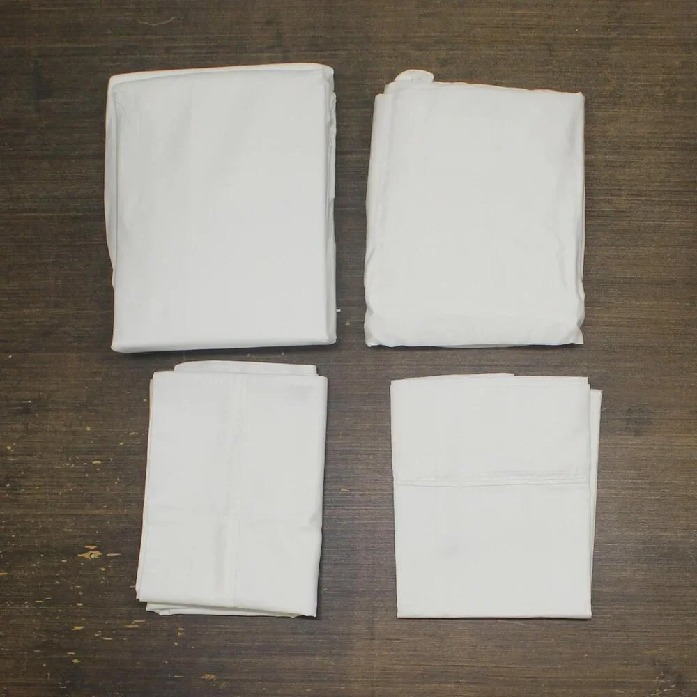 Madison Park 1500 Thread Count 4-Piece Bed Sheet Set 0008656989741 White Queen - Picture 1 of 8
